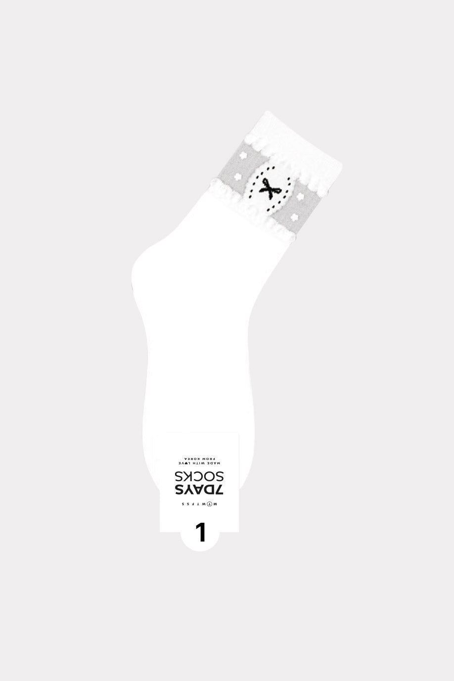 Women's Ribbon See-Through Crew Socks - Made in Korea