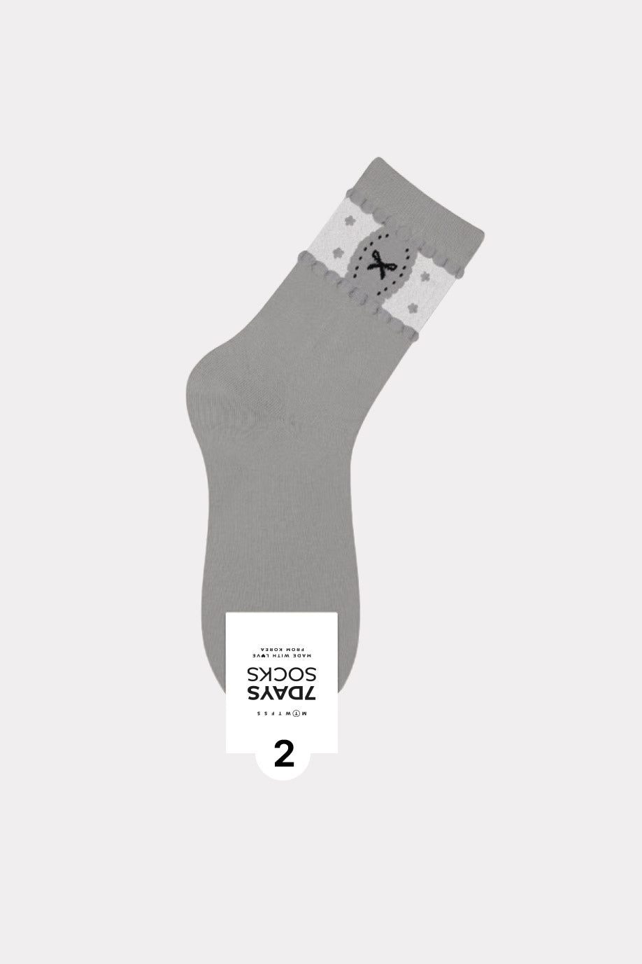 Women's Ribbon See-Through Crew Socks - Made in Korea