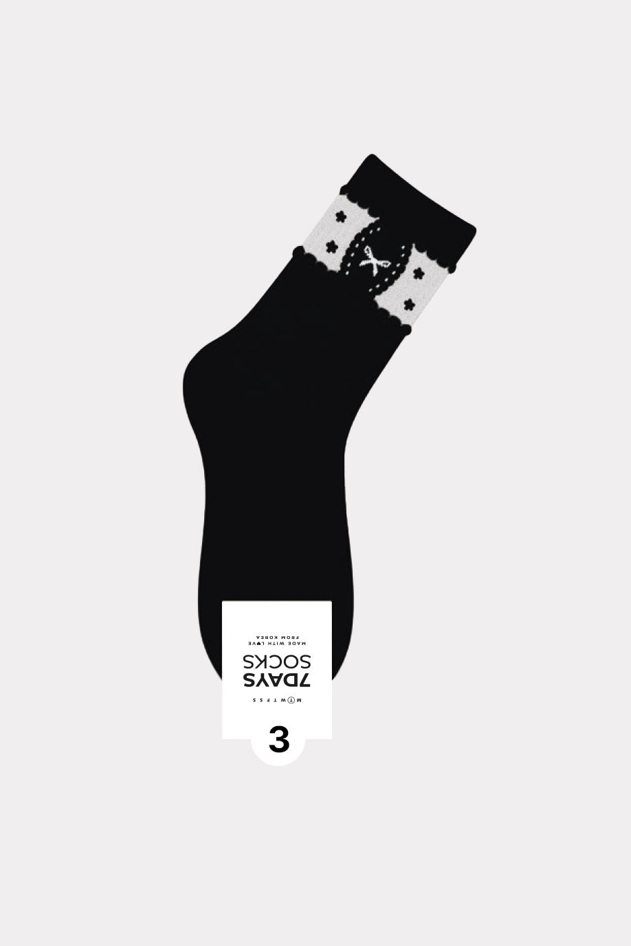 Women's Ribbon See-Through Crew Socks - Made in Korea