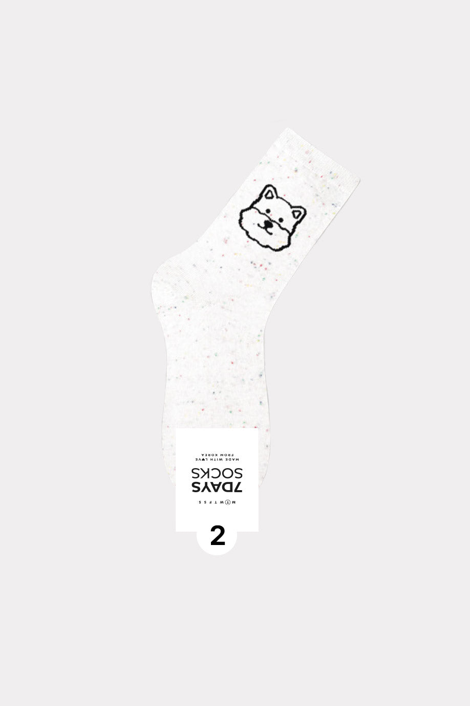 Women's Crew Line Puppy's  Socks - Made in Korea