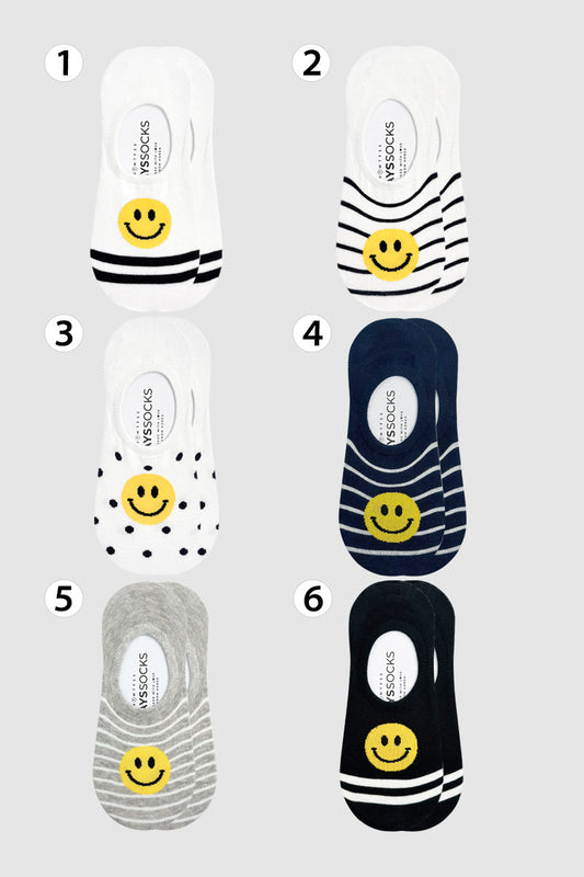 Women's No Show Happy Smile Socks
