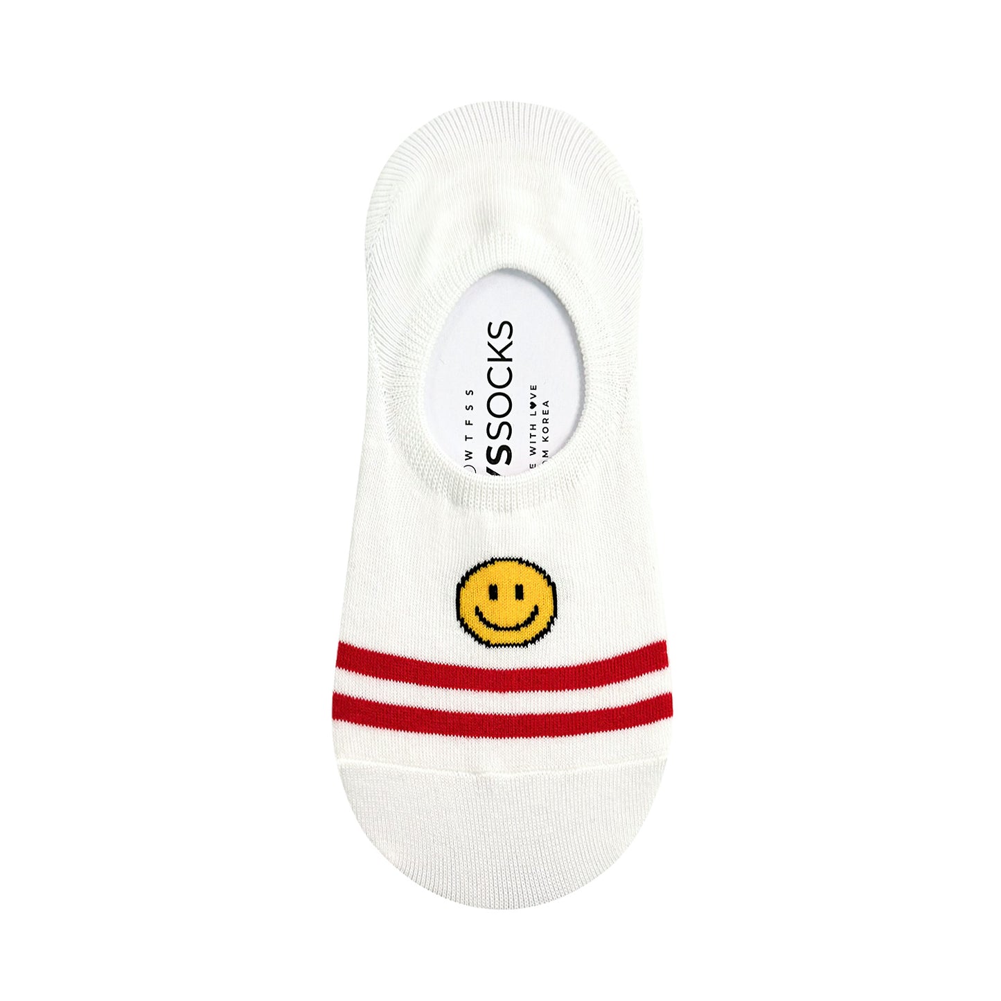 Women's No Show Stripe Smile Socks