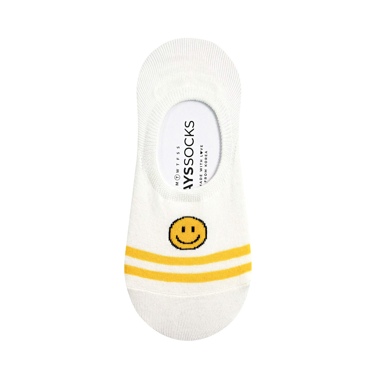 Women's No Show Stripe Smile Socks