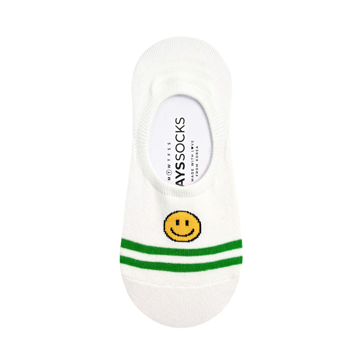 Women's No Show Stripe Smile Socks