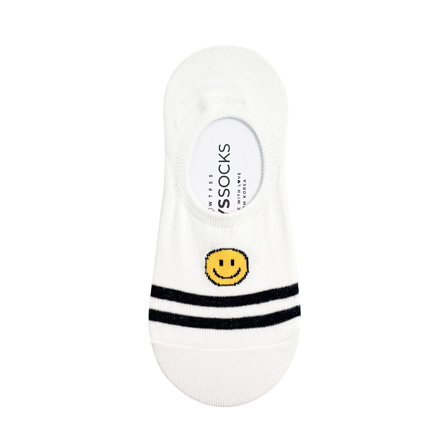 Women's No Show Stripe Smile Socks