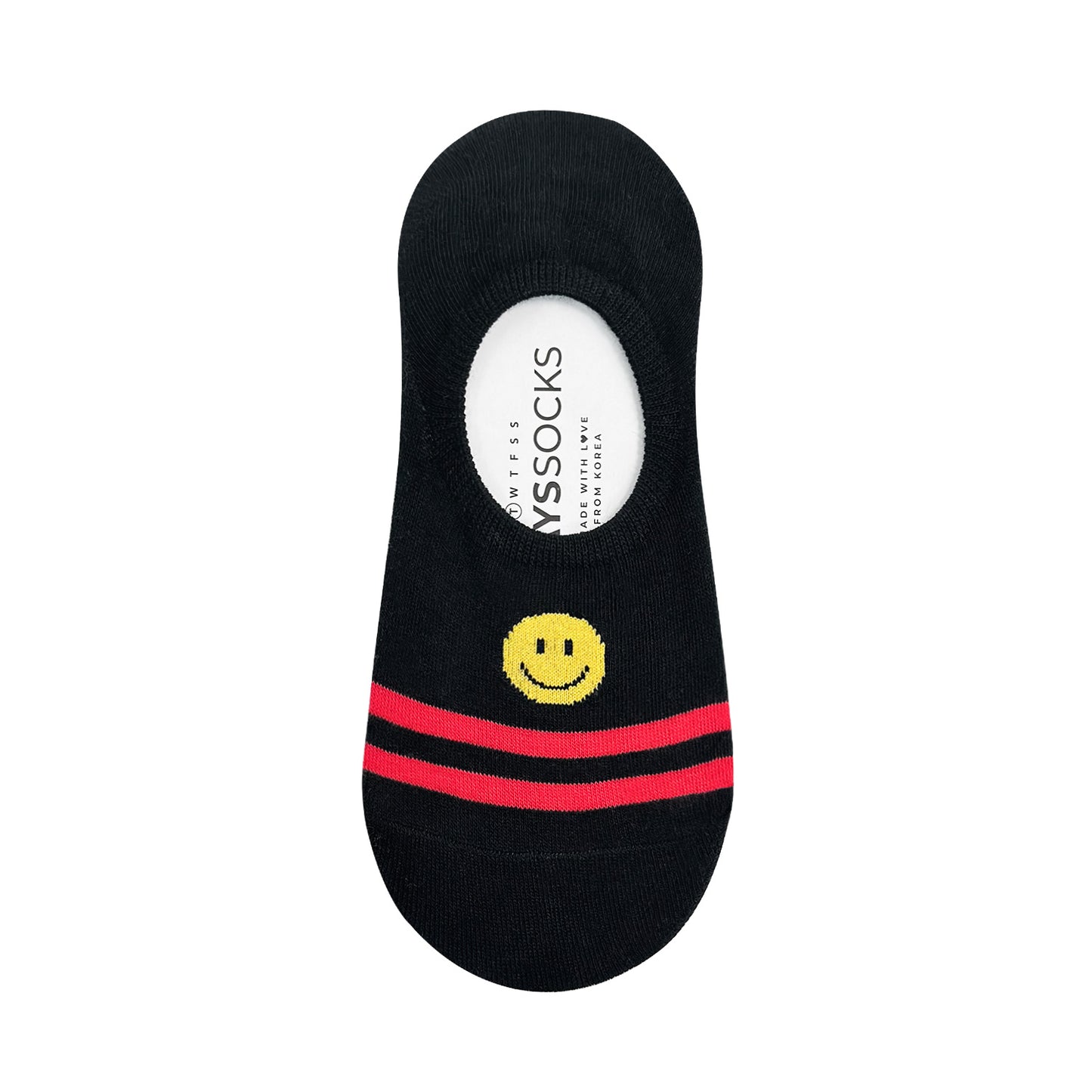 Women's No Show Stripe Smile Socks