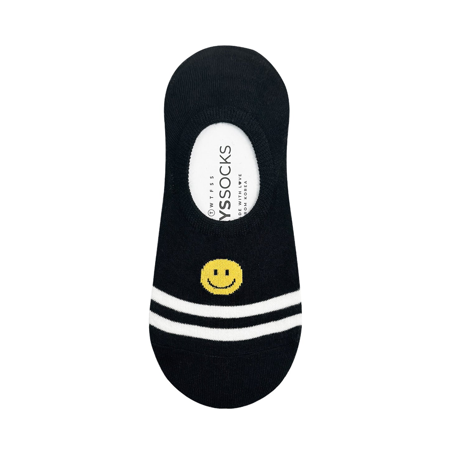 Women's No Show Stripe Smile Socks