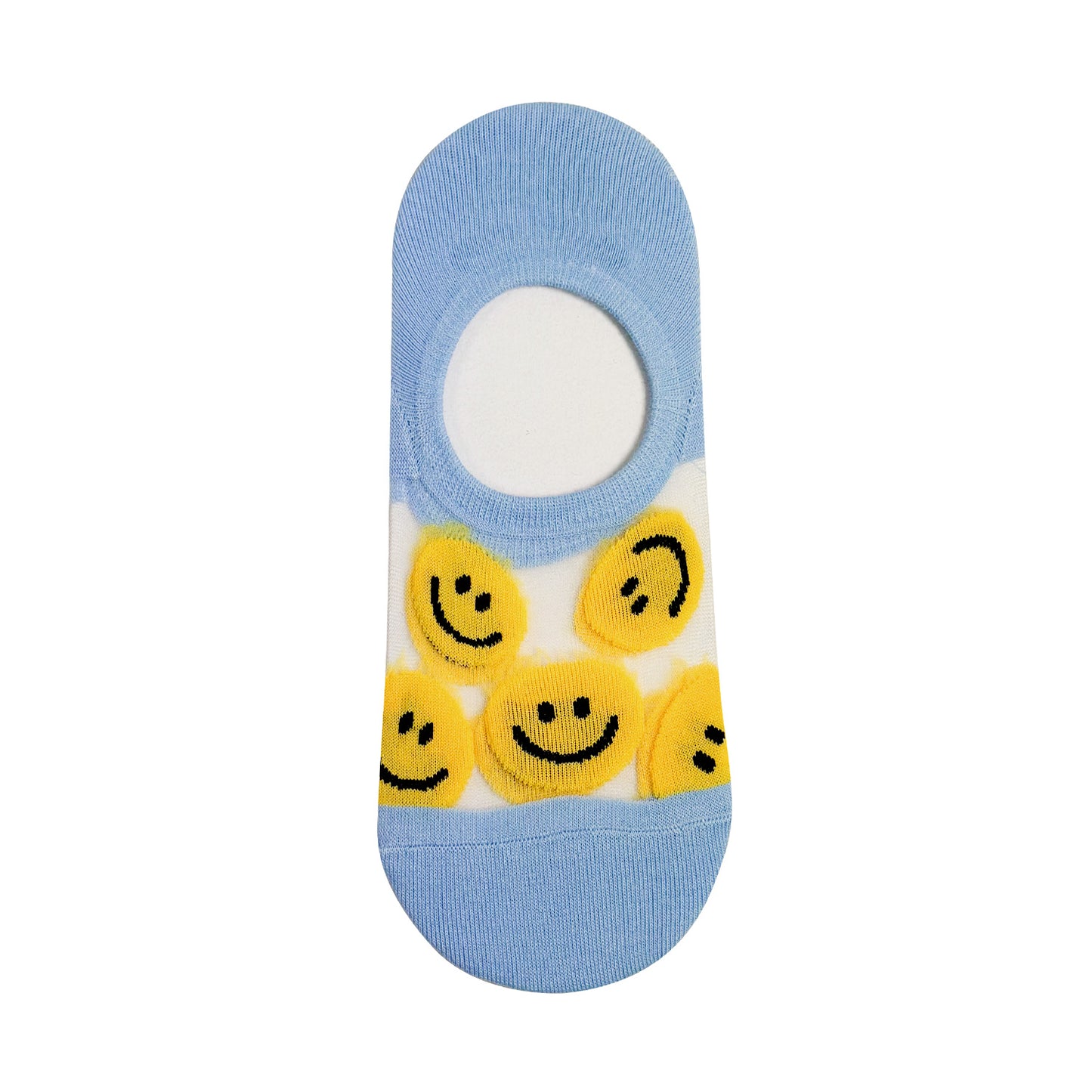 Women's No Show See-Through Popping Smile Socks