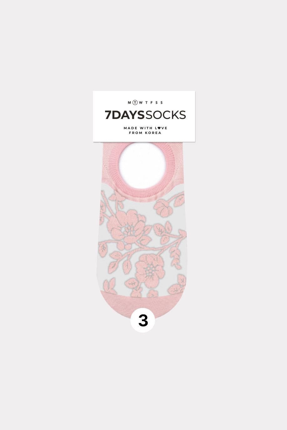 Women's Flower No-show See-Through  Socks - Made in Korea