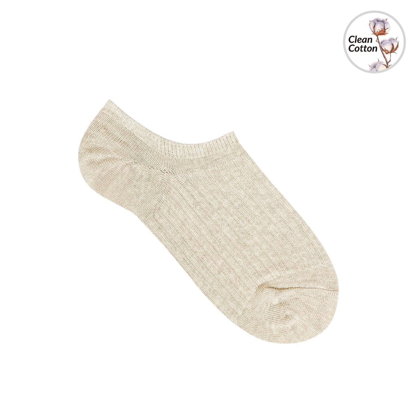 Women's No Show Non Slip Odor-Free Fragrant Ribbed Cotton Socks