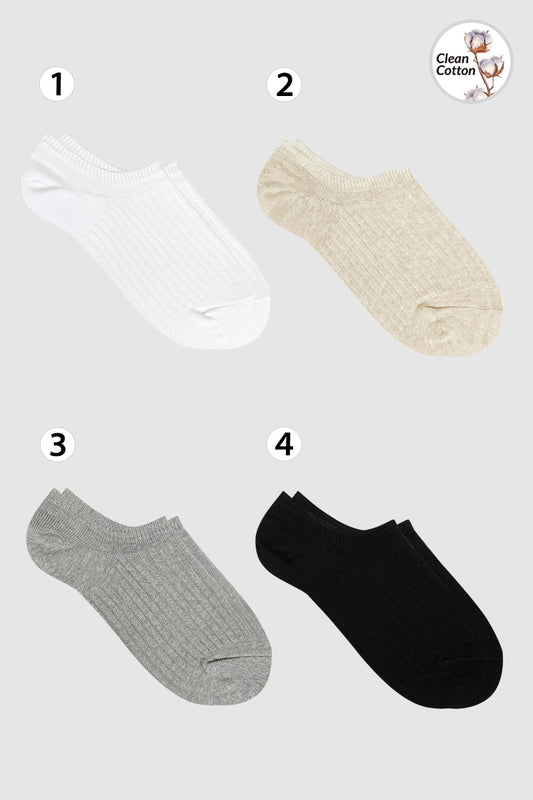 Women's No Show Non Slip Odor-Free Fragrant Ribbed Cotton Socks