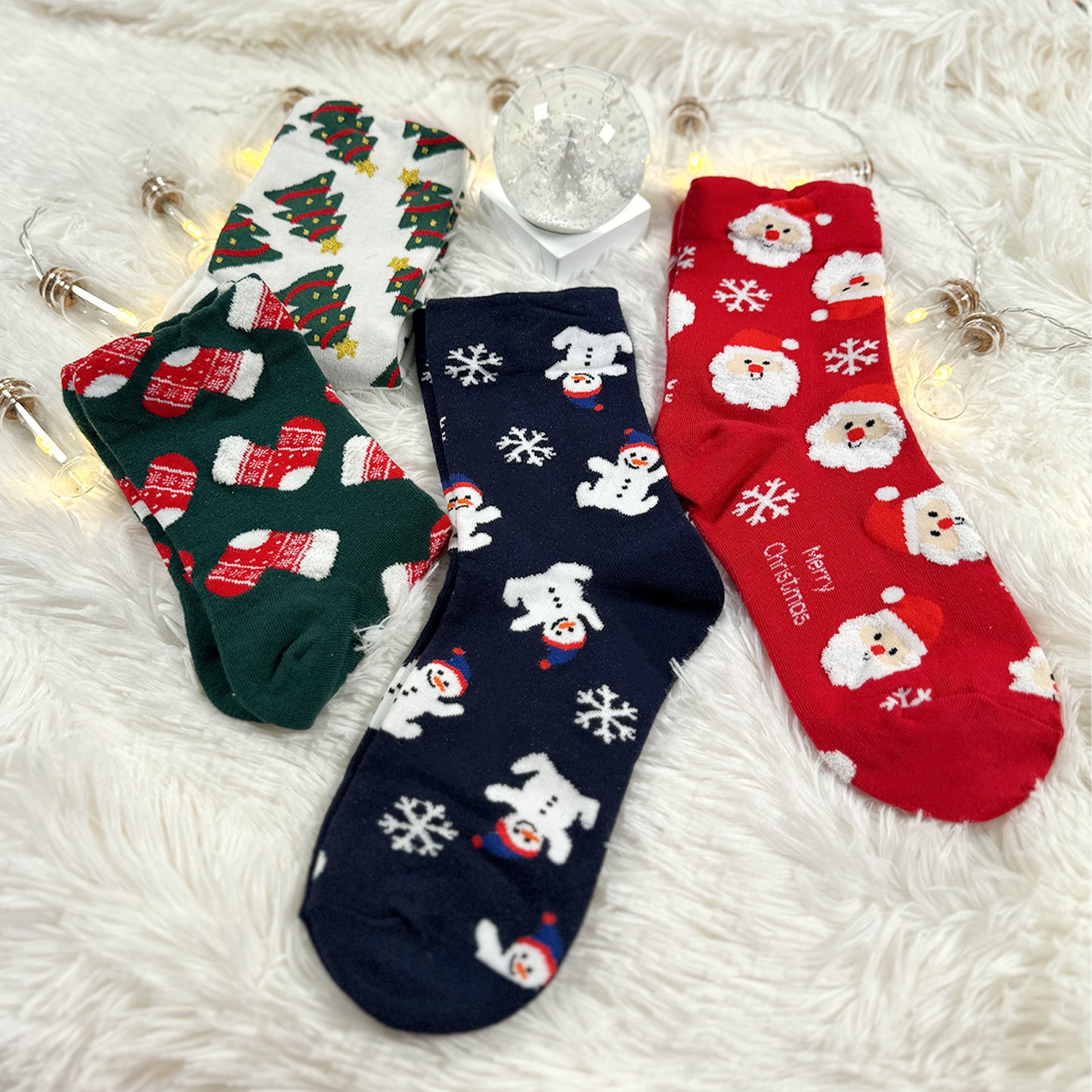 Women's Crew Merry Snowing Socks