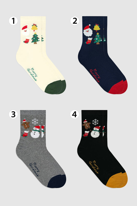 Women's Crew Christmas Card Socks
