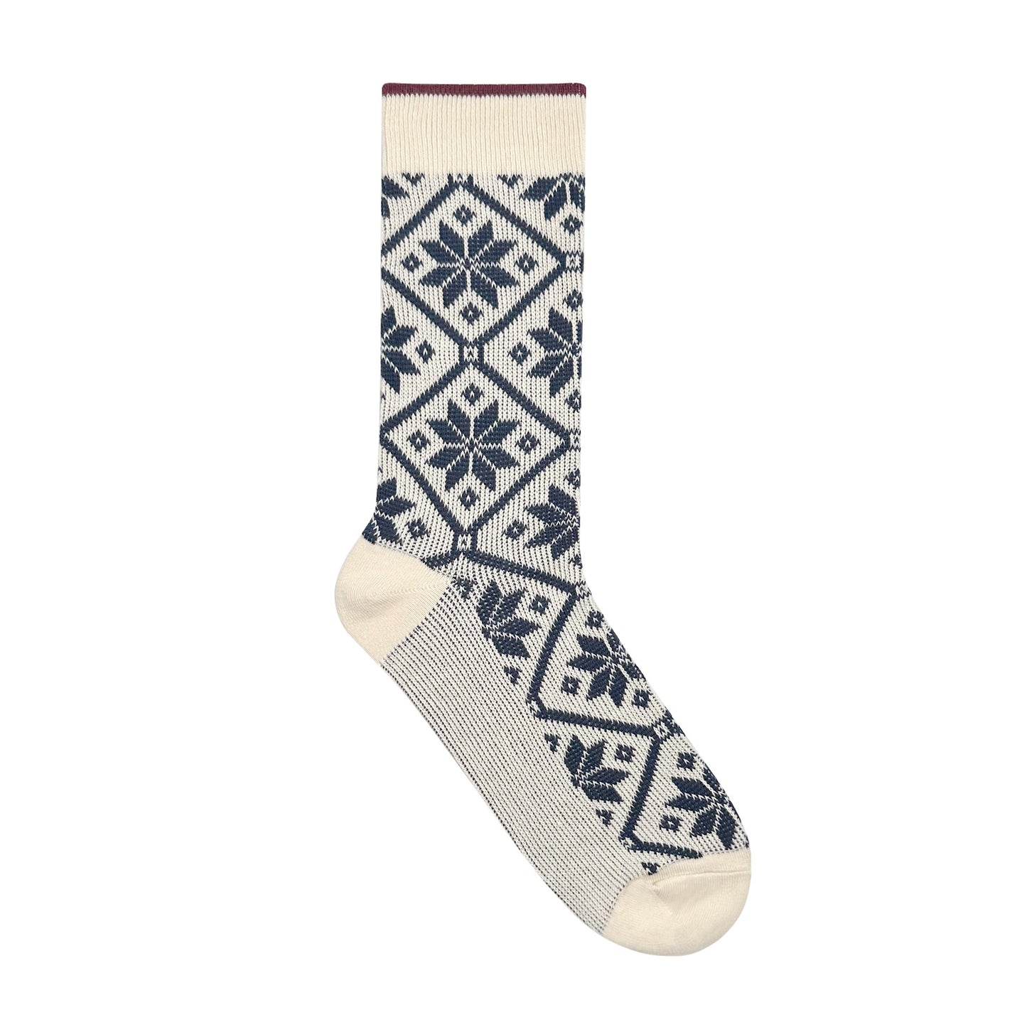 Men's Crew Royal Snow Jacquard Socks