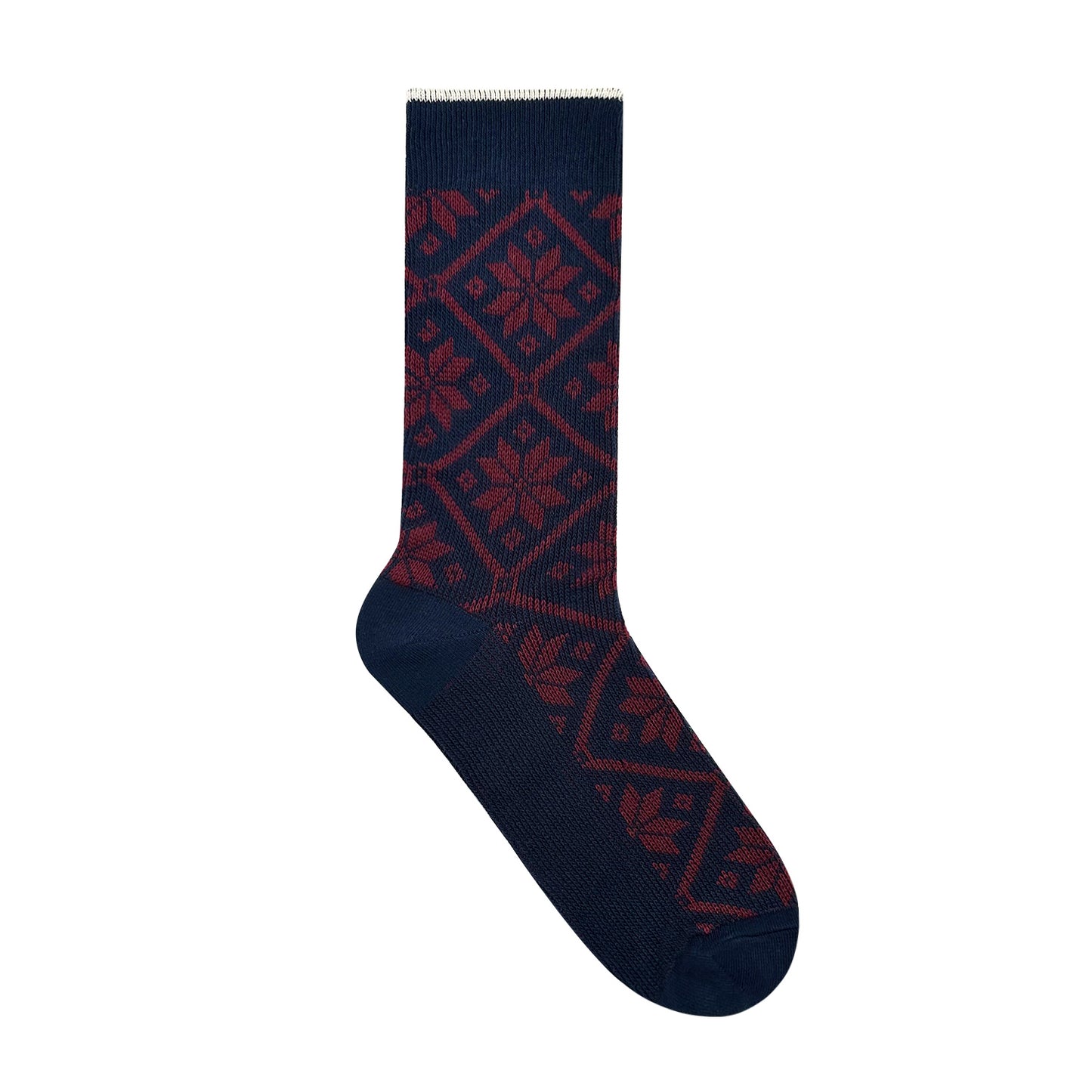 Men's Crew Royal Snow Jacquard Socks