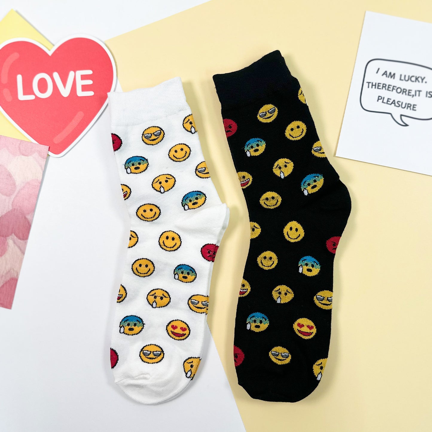 Men's Crew Emoticon Socks