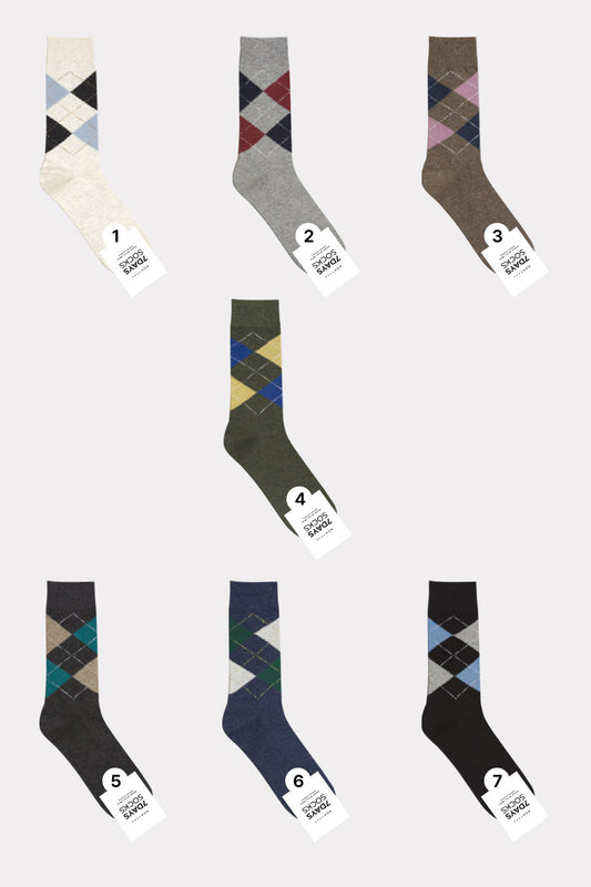 Men's Crew Daily Standard Argyle Socks