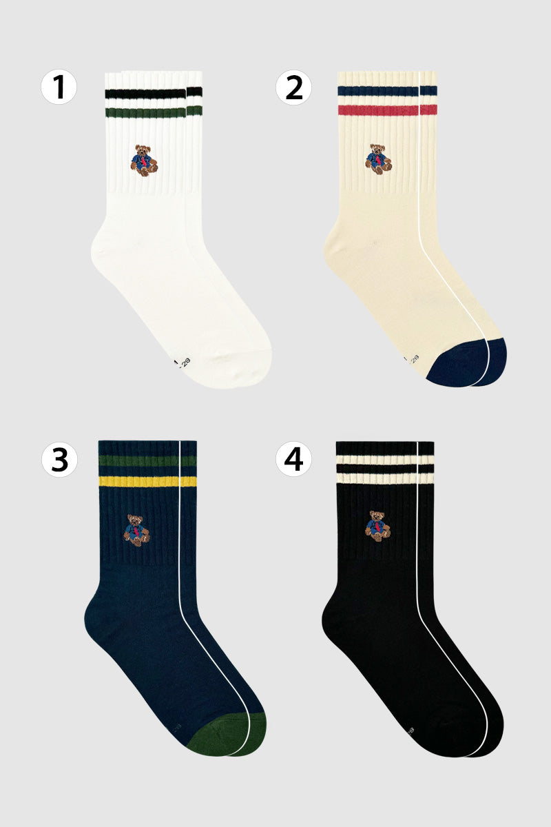 Men's Crew Point Bear Socks
