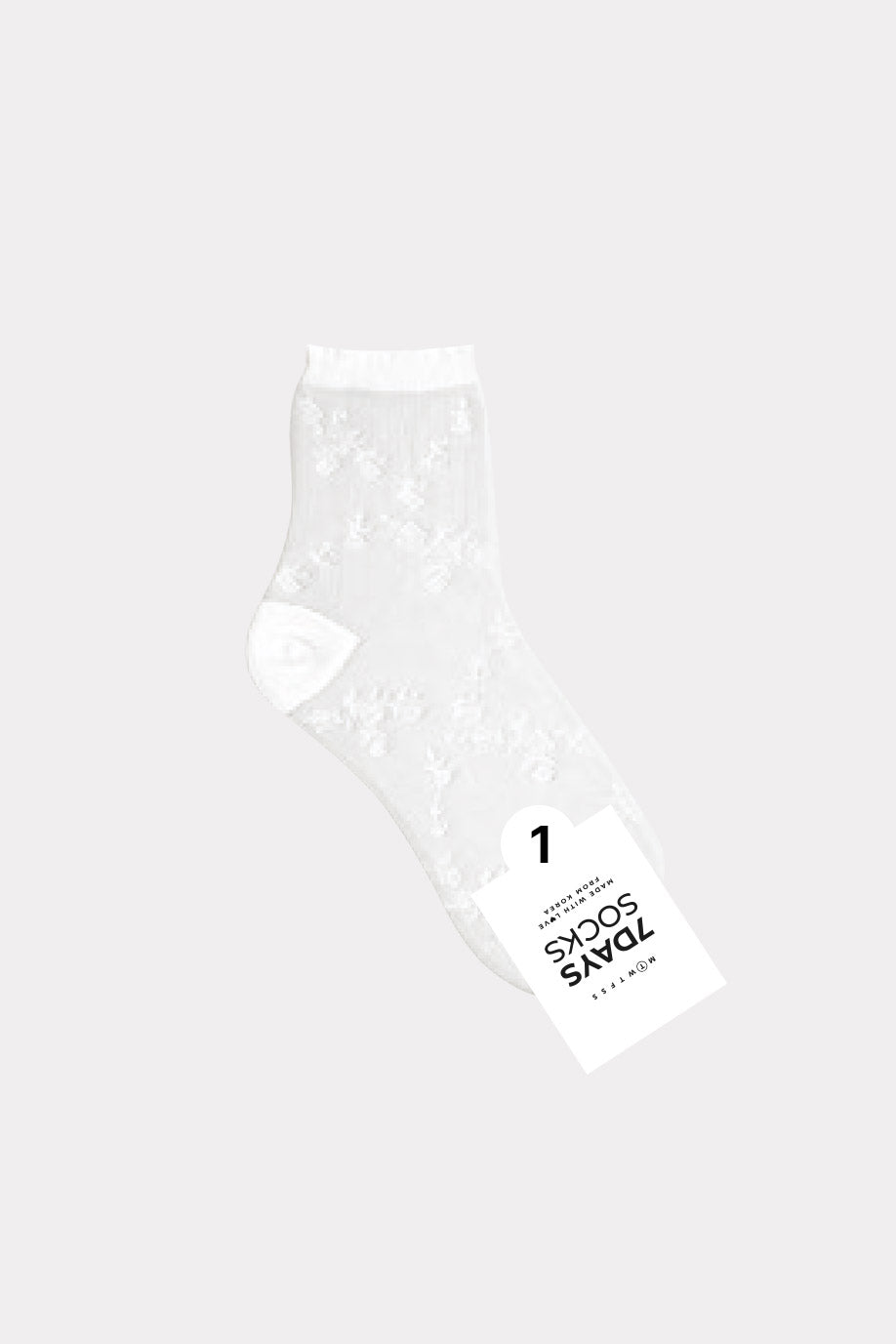 Women's Crew See-Through Fleur Socks