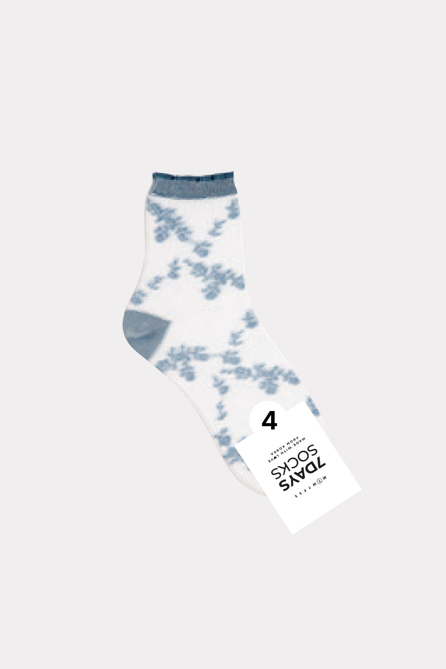 Women's Crew See-Through Fleur Socks
