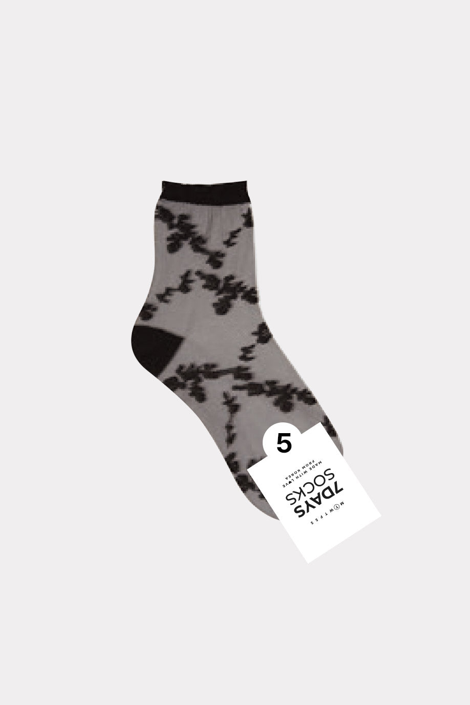 Women's Crew See-Through Fleur Socks