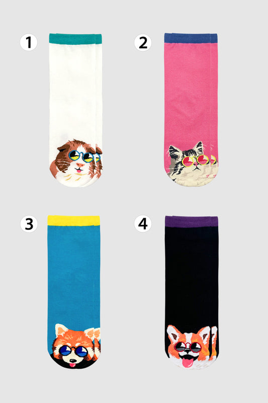 Women's Crew Animal Sunglass Socks