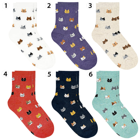Women's Crew Cat Friends Socks