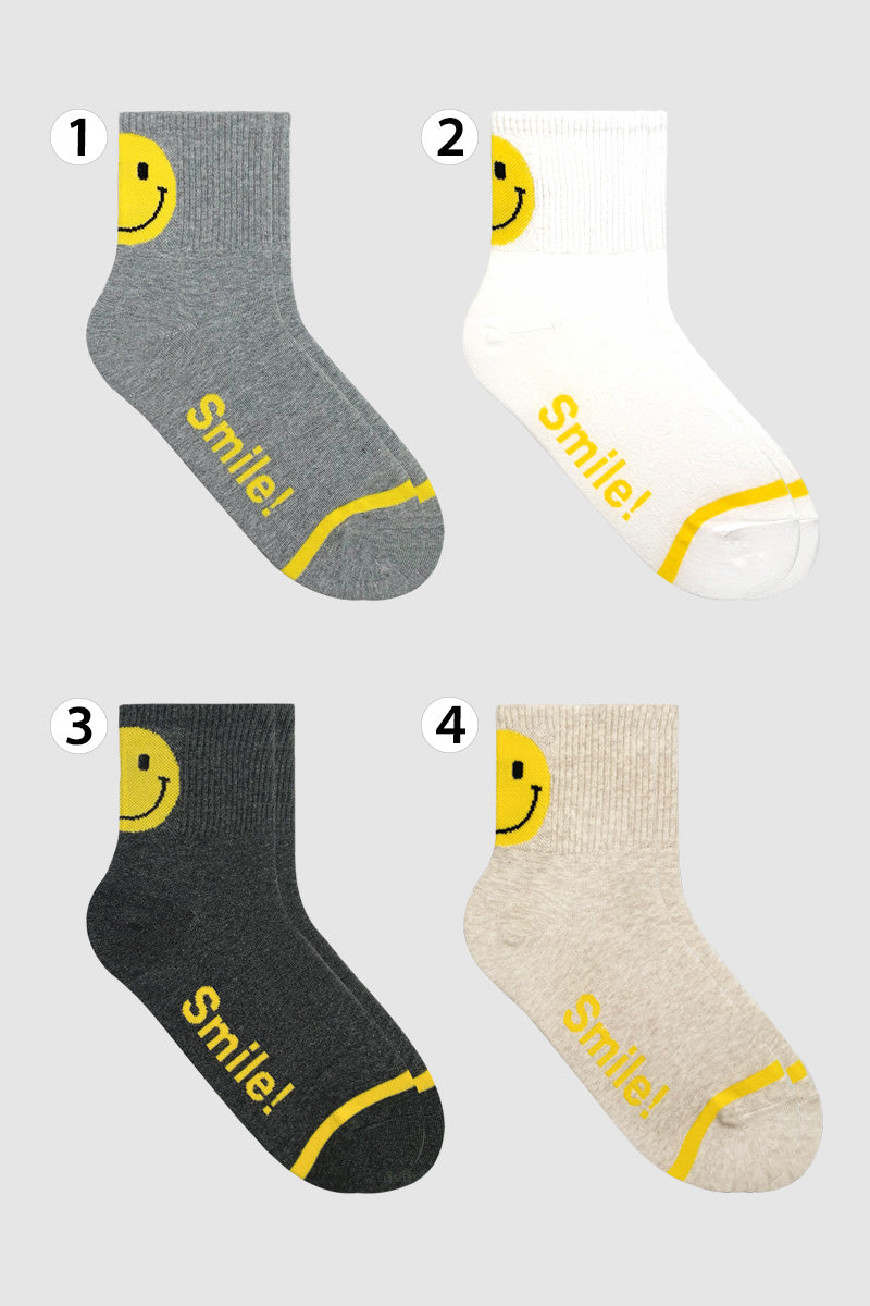 Women's Crew Smile Fashion Socks