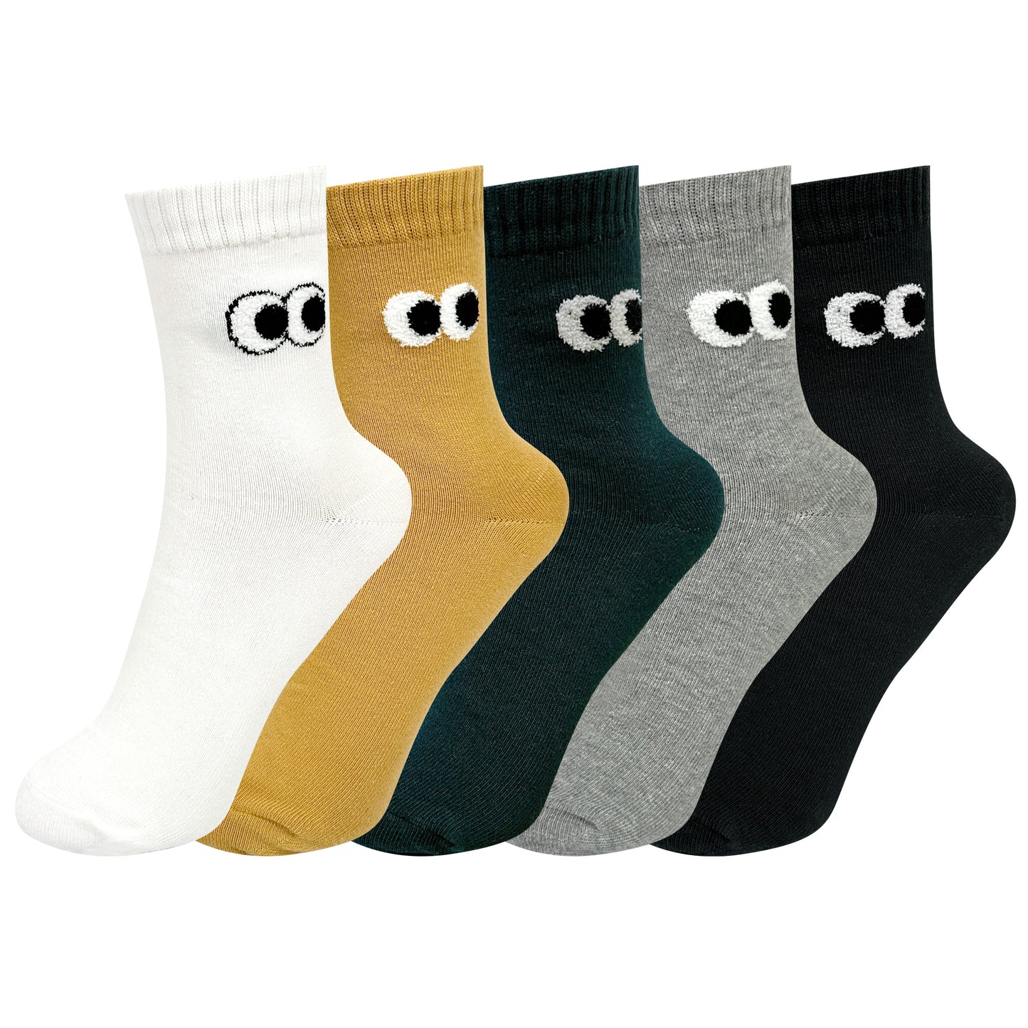 Women's Crew Daily Circle Eyes Socks - Made in Korea