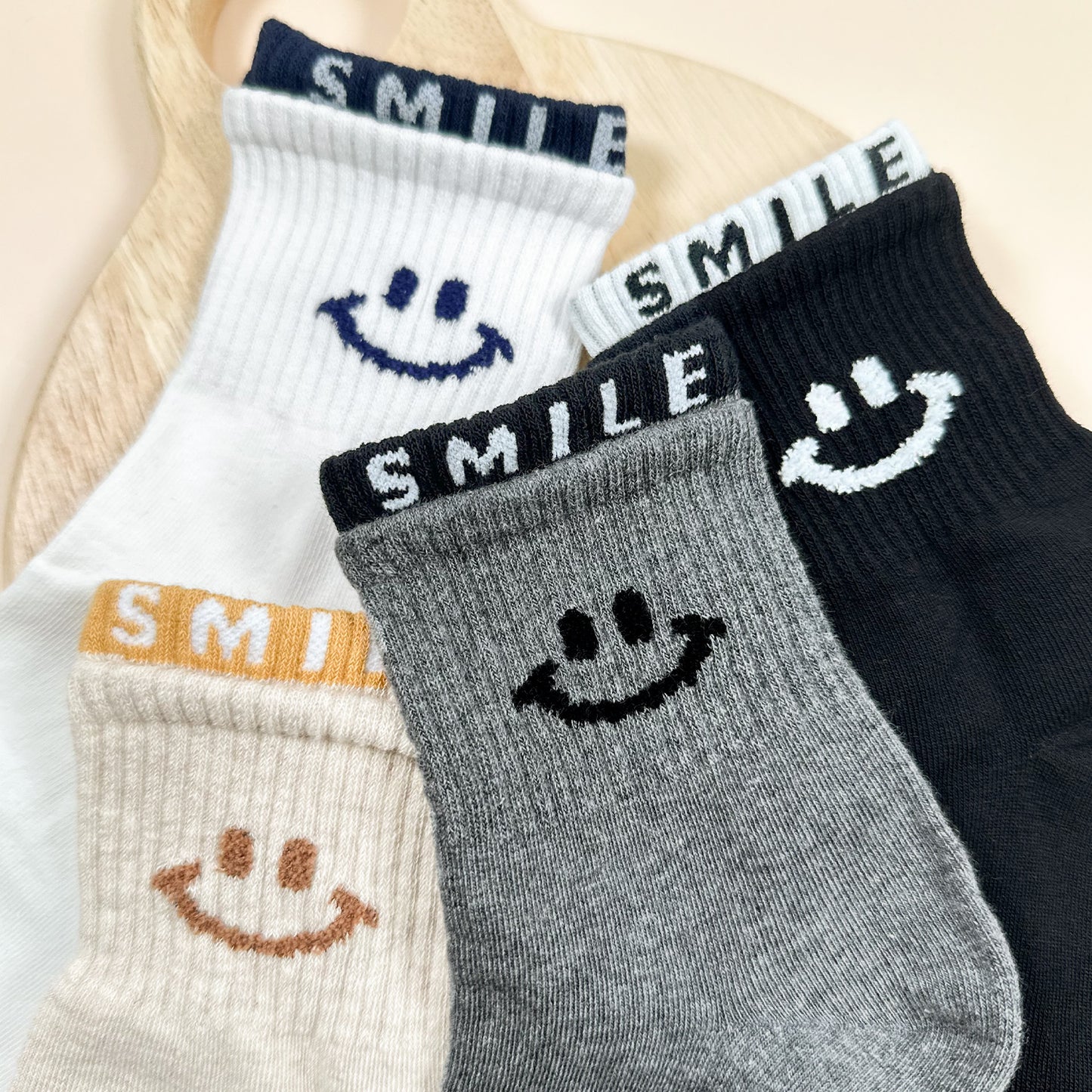 Women's Crew Long Cutie Smile Socks