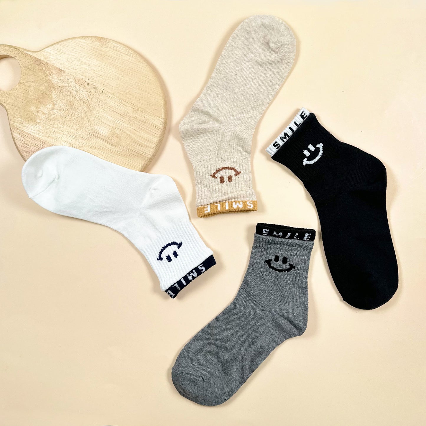 Women's Crew Long Cutie Smile Socks