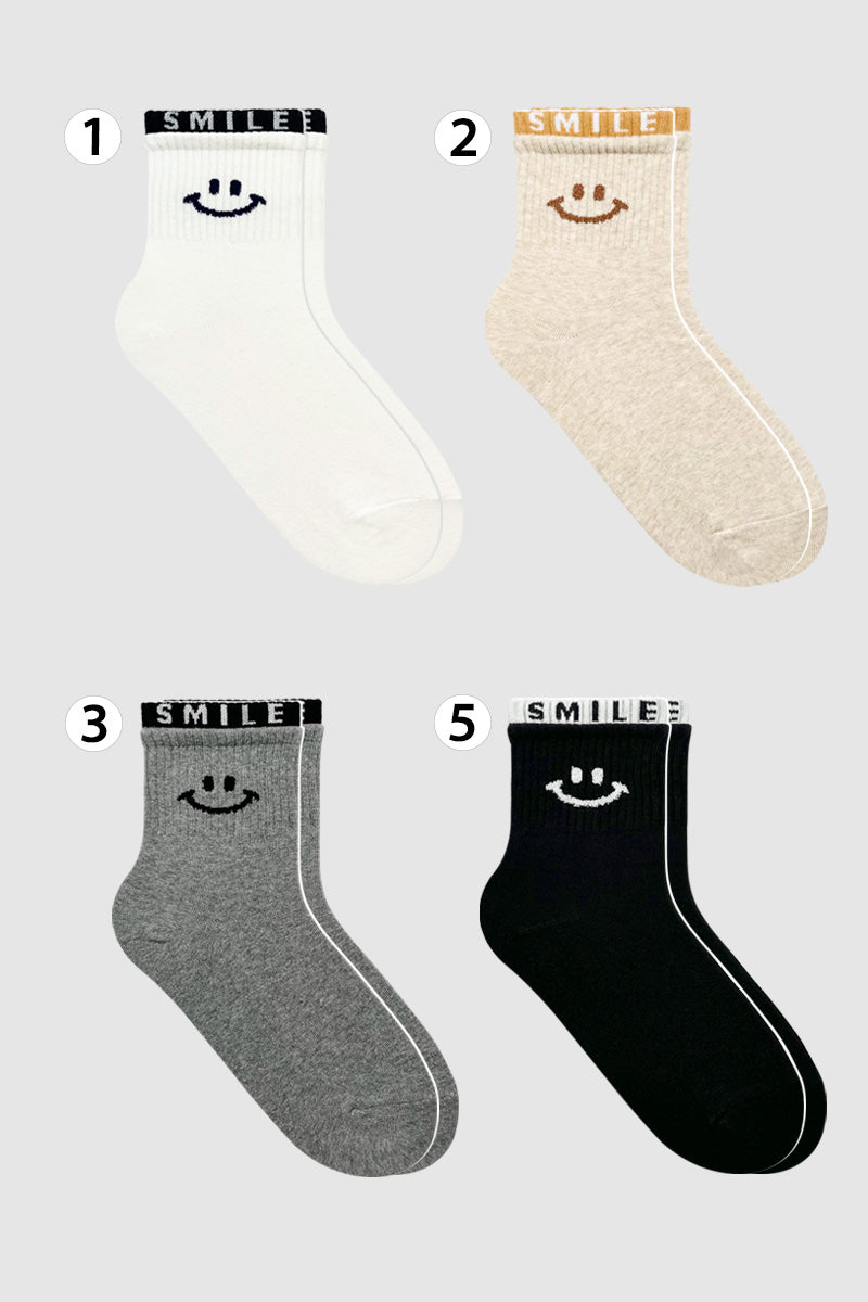Women's Crew Long Cutie Smile Socks