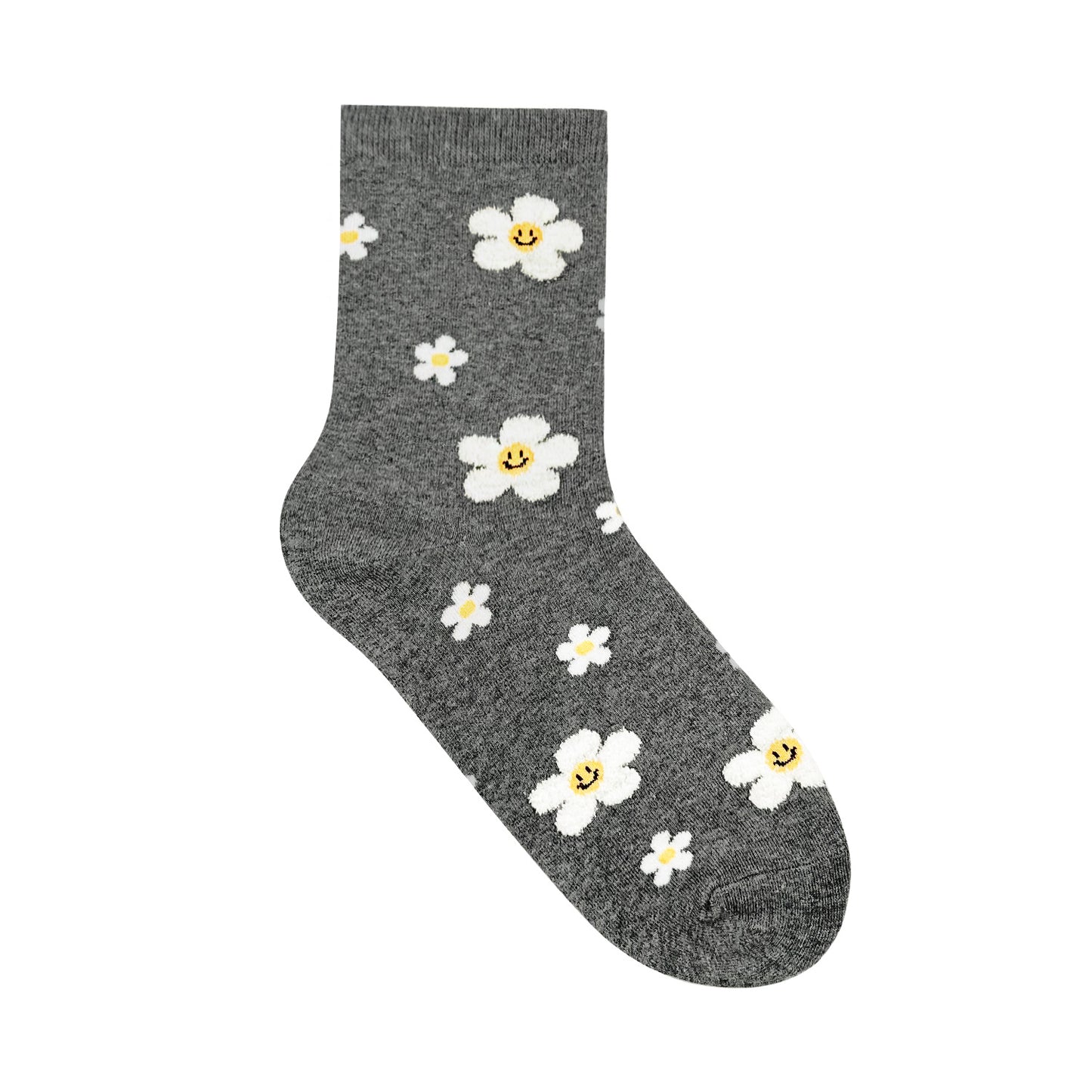 Women's Crew Fluffy Flower Socks