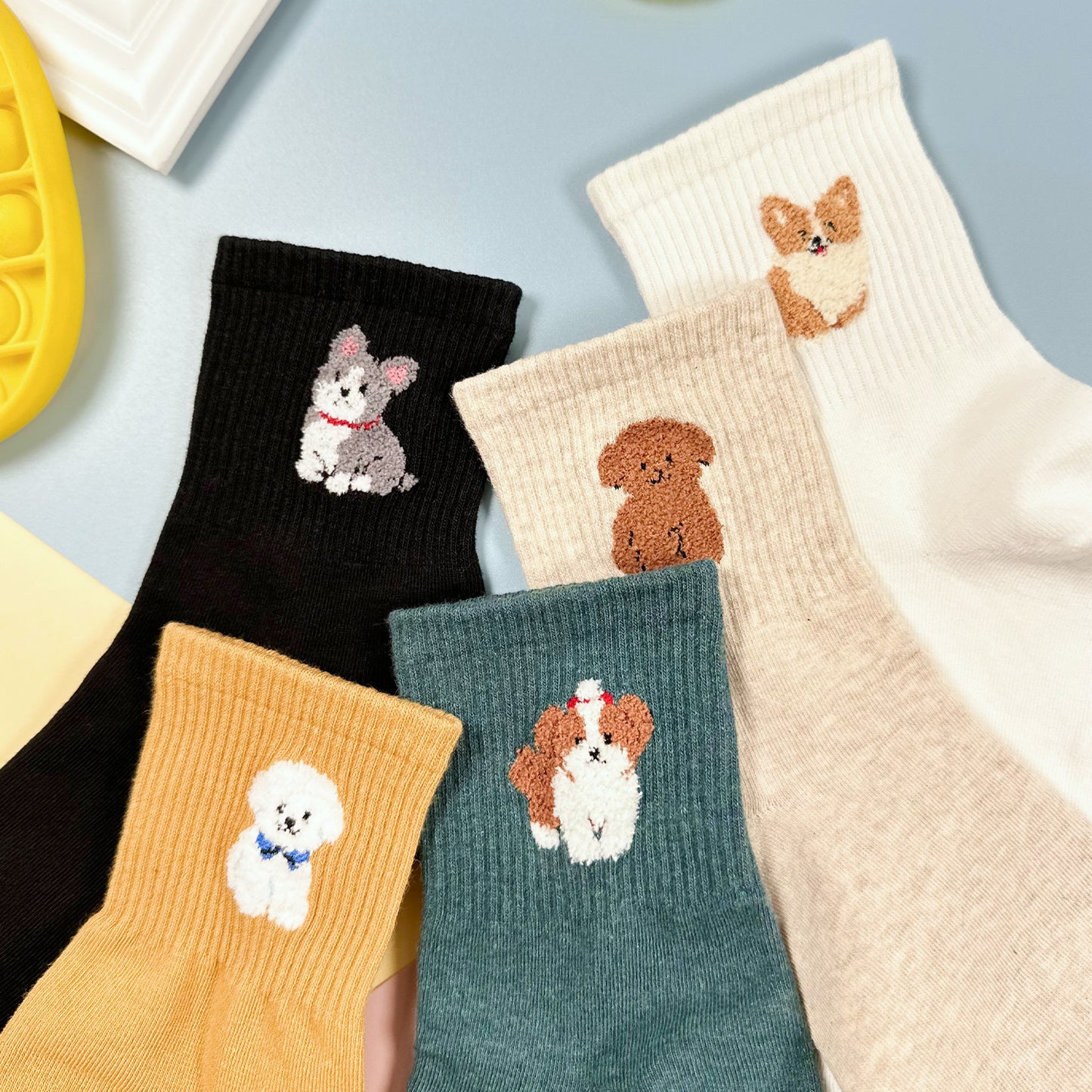 Women's Crew Puppy Land Socks