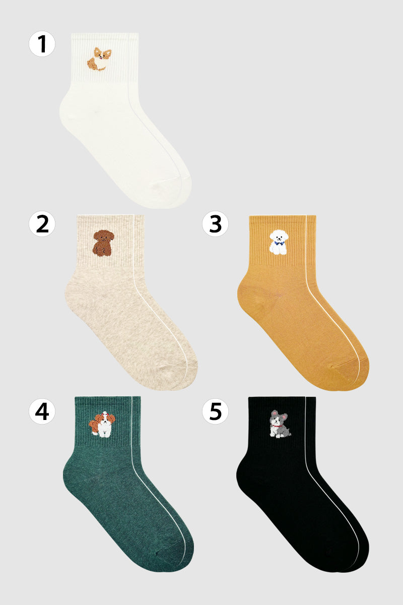 Women's Crew Puppy Land Socks