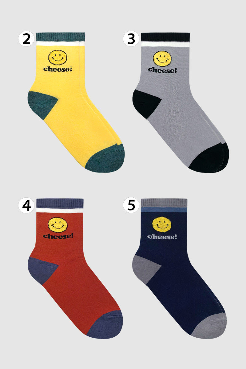 Women's Crew Smile Cheese Socks