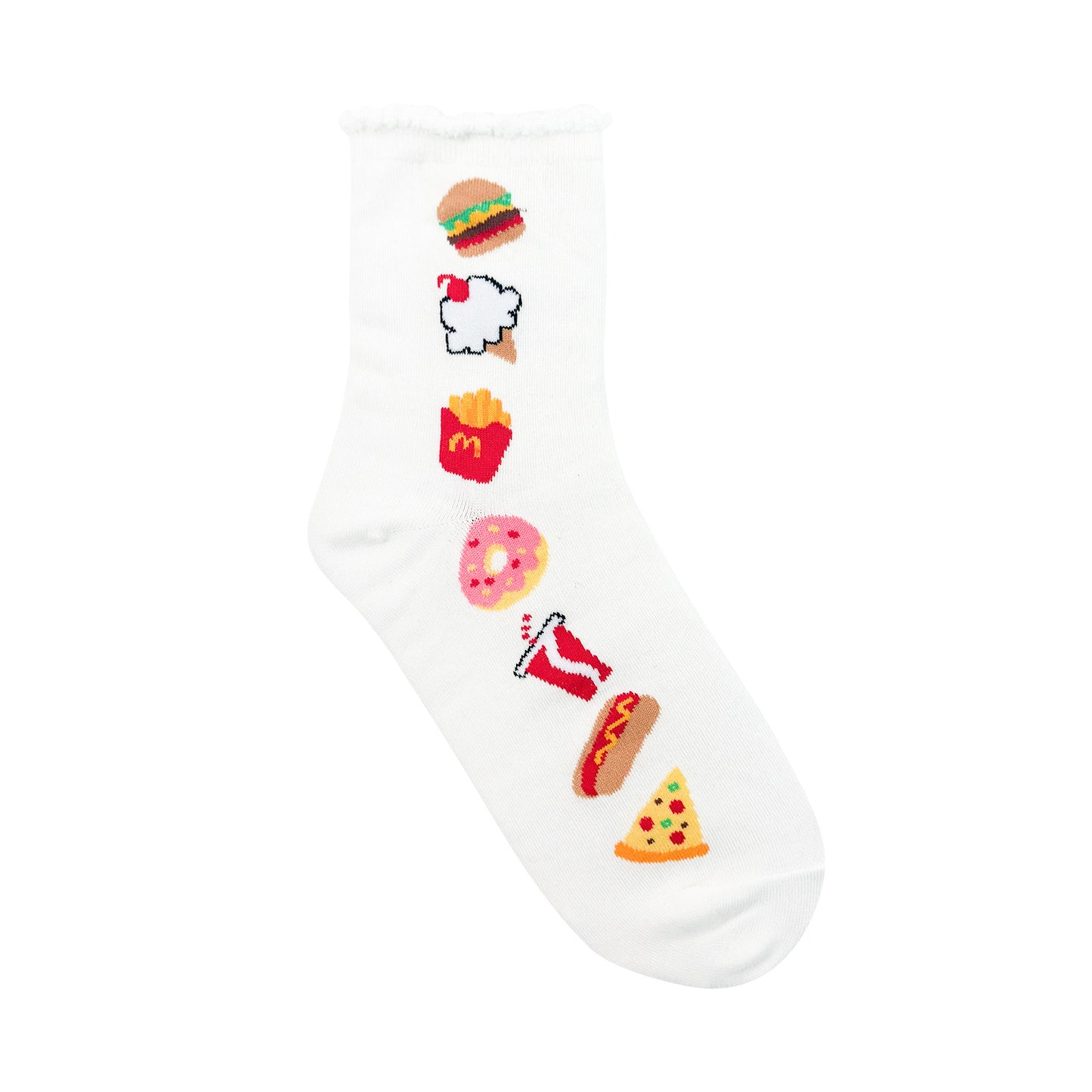 Women's Crew Food Mix Decoration Socks