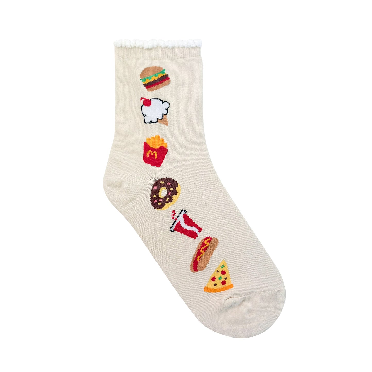 Women's Crew Food Mix Decoration Socks