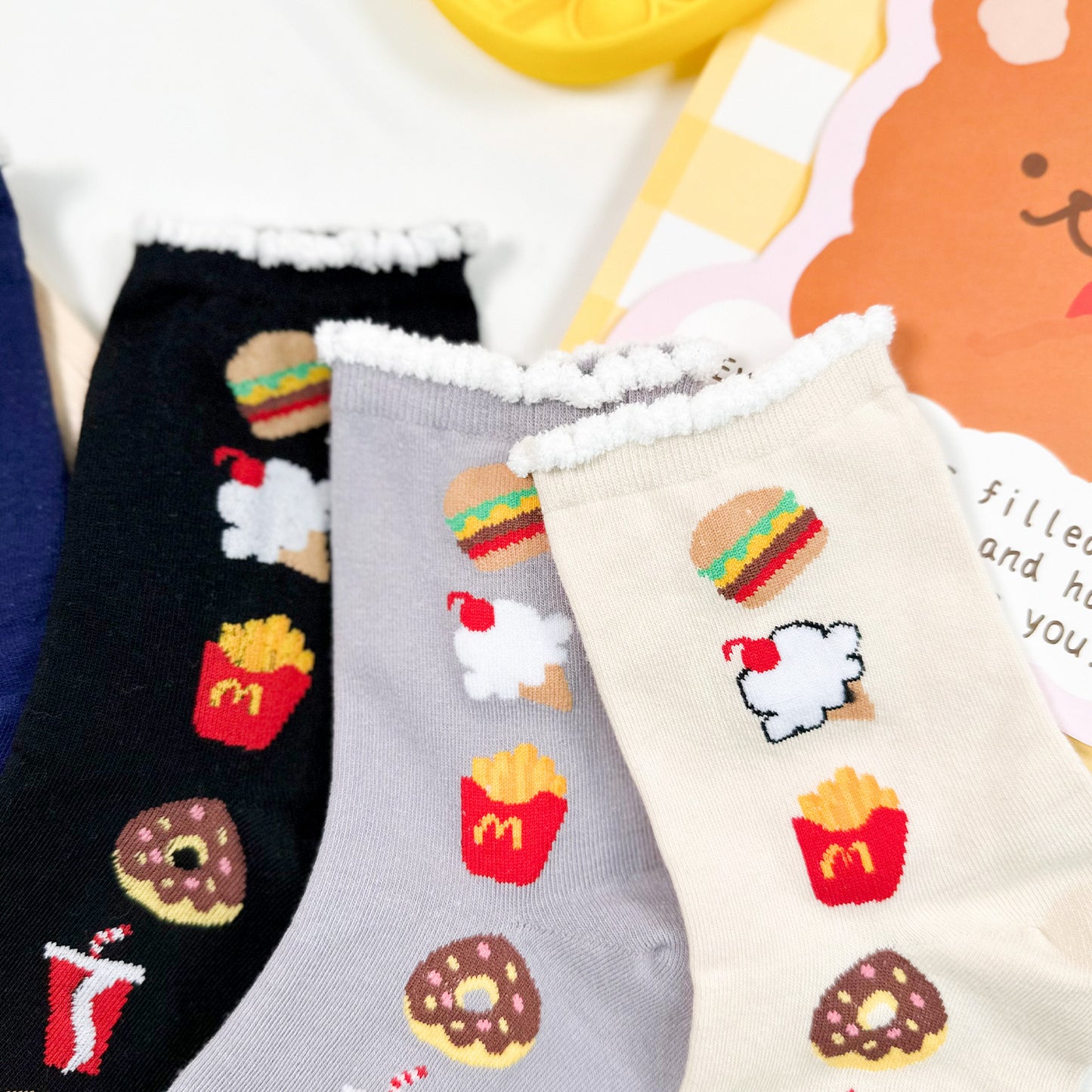 Women's Crew Food Mix Decoration Socks