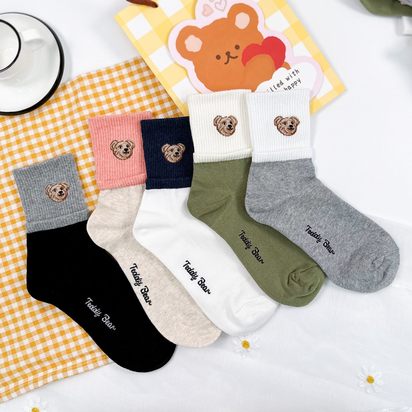 Women's Crew Point Bear Socks