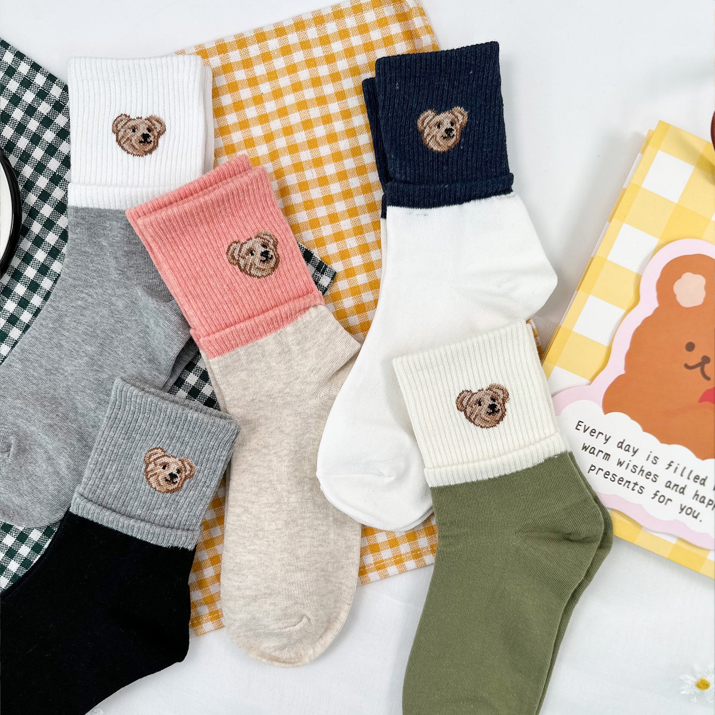 Women's Crew Point Bear Socks