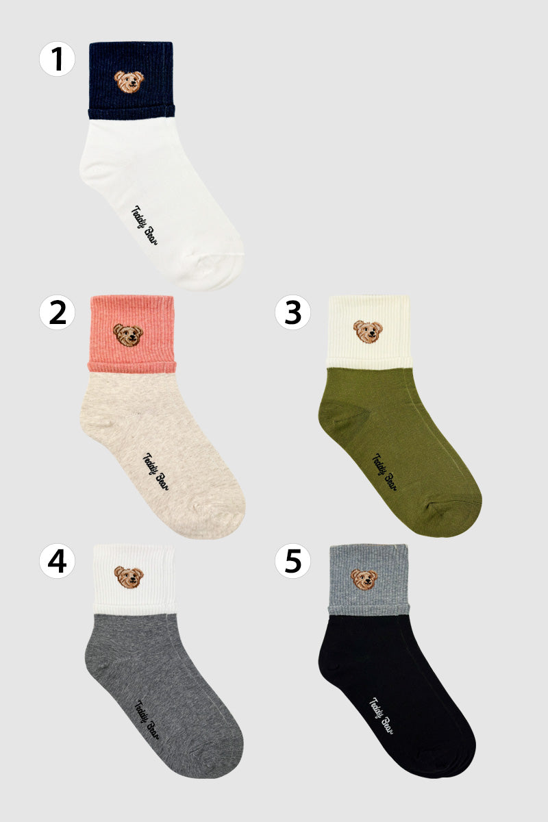 Women's Crew Point Bear Socks