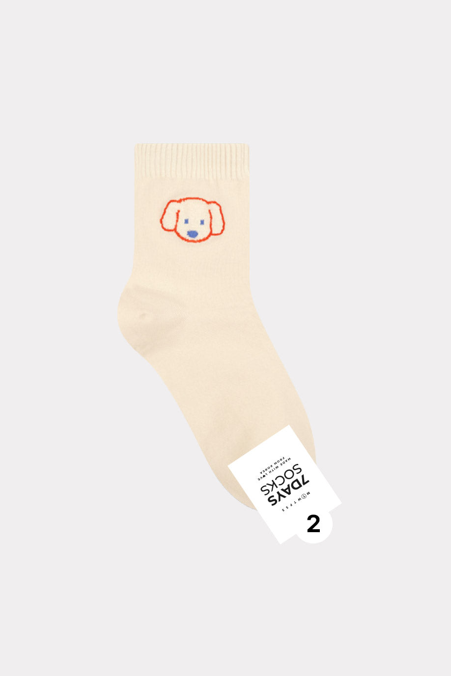 Women's Crew Line Pop-up Animal Socks - Made in Korea