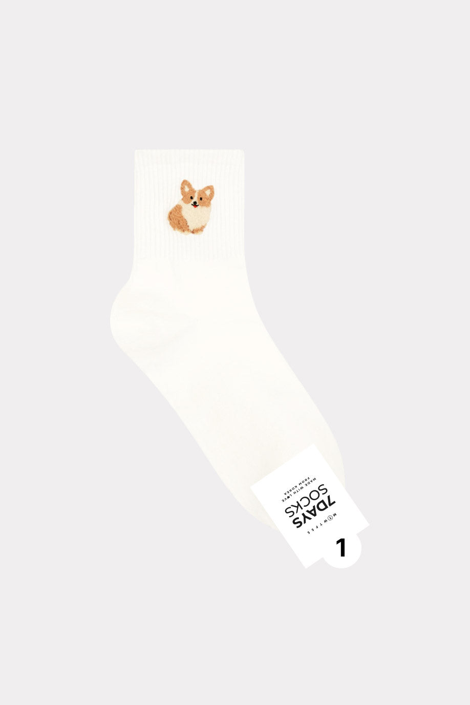 Women's Crew Puppy Land  Socks - Made in Korea