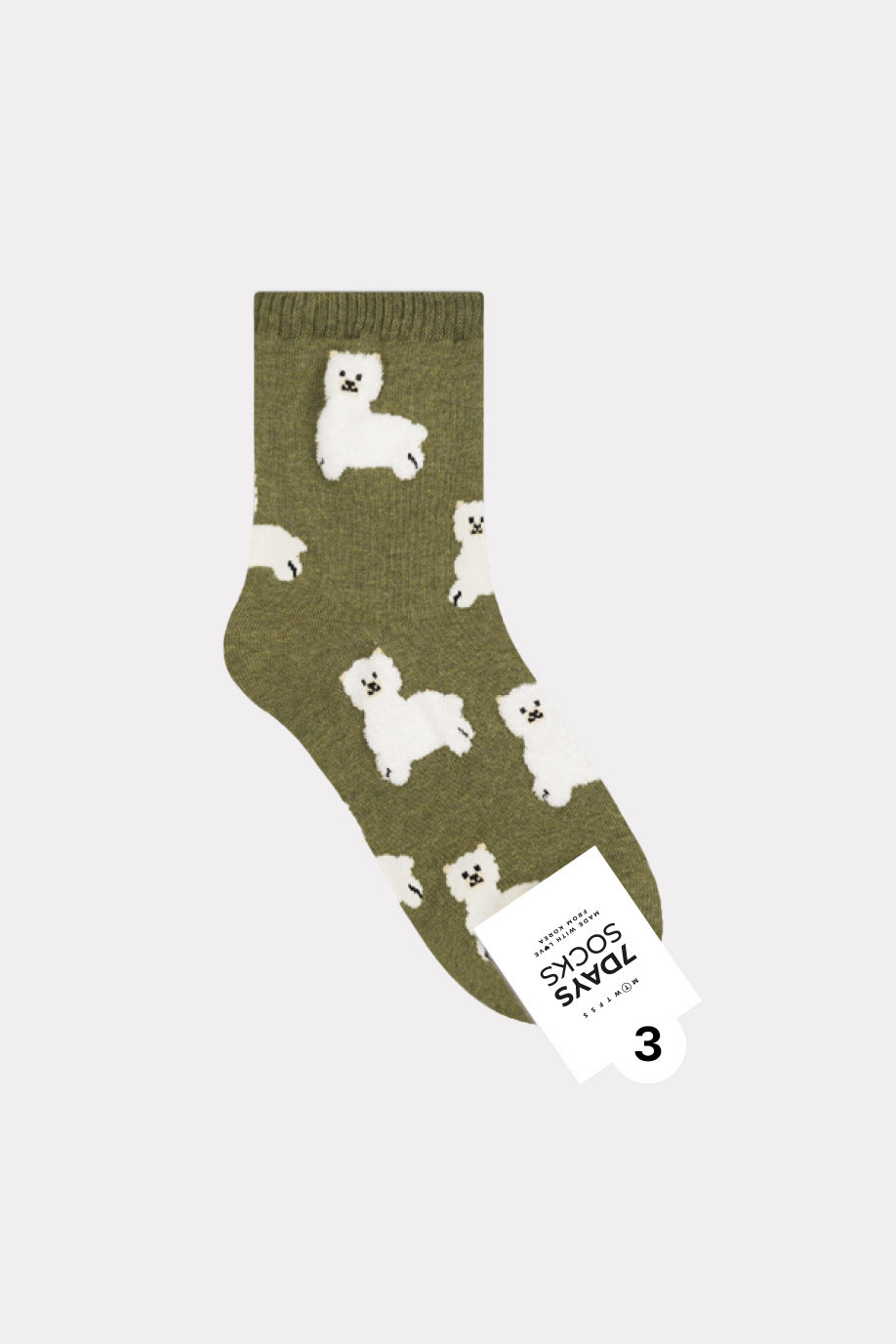 Women's Crew Fluffy Animal Land  Socks - Made in Korea