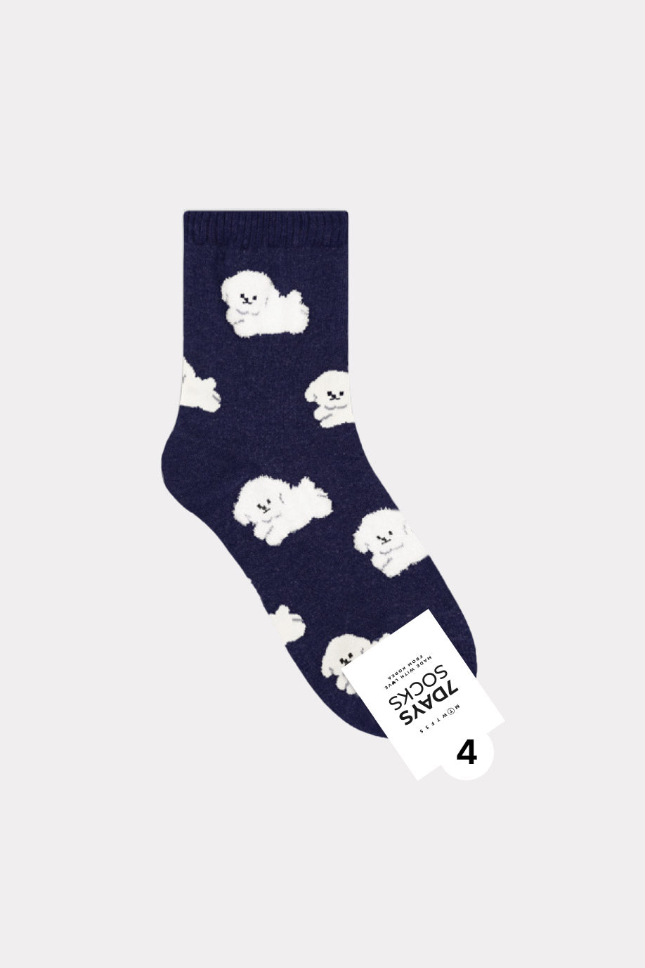 Women's Crew Fluffy Animal Land  Socks - Made in Korea