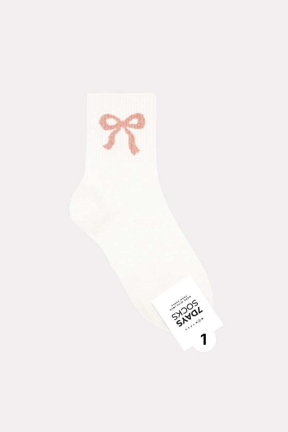 Women's Crew Loving You Bow Socks - Made in Korea
