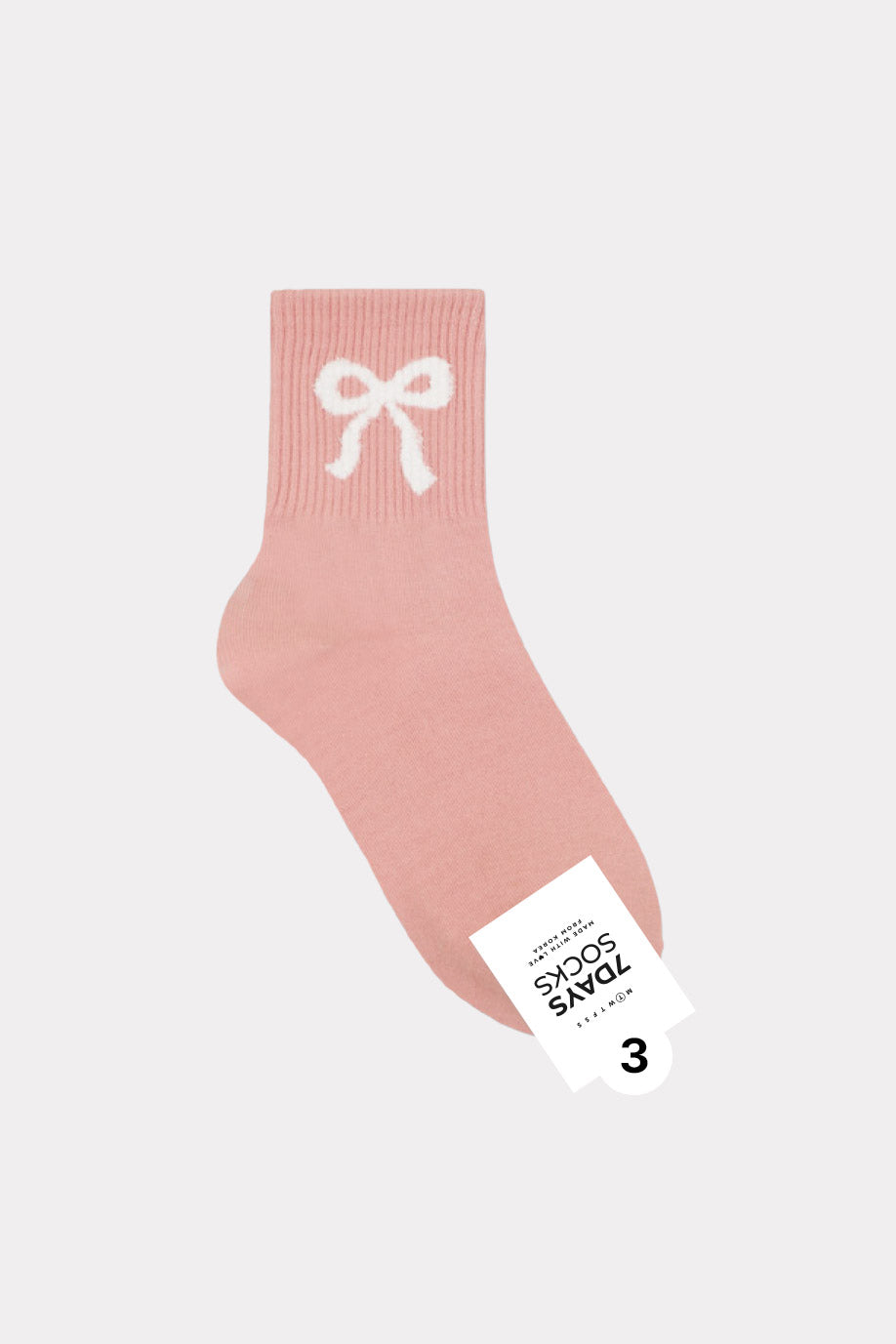 Women's Crew Loving You Bow Socks - Made in Korea