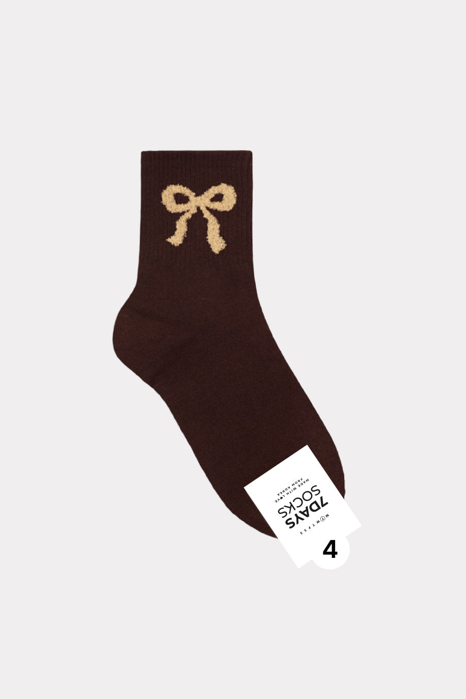 Women's Crew Loving You Bow Socks - Made in Korea