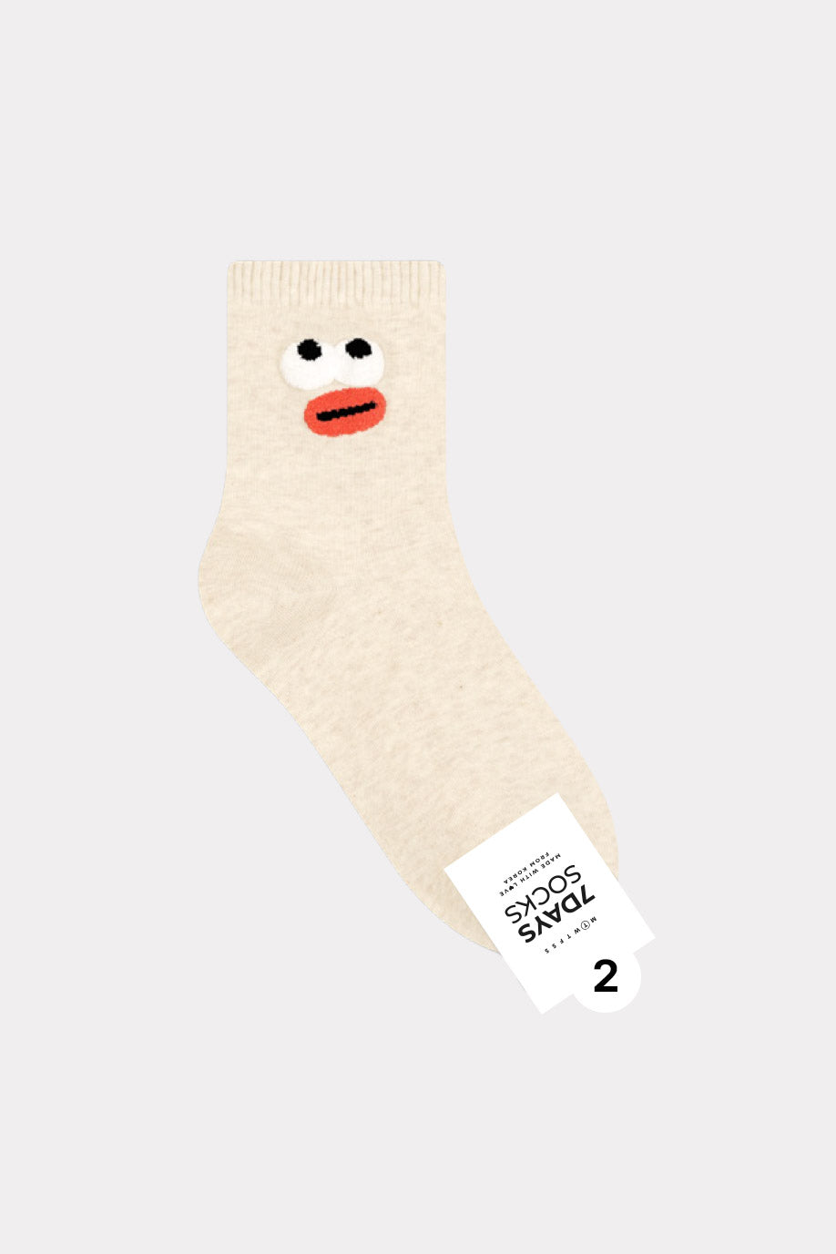 Women's Crew Eye face Socks - Made in Korea
